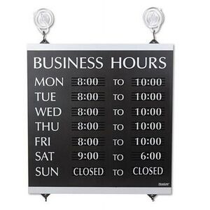 Black Business Hours Sign